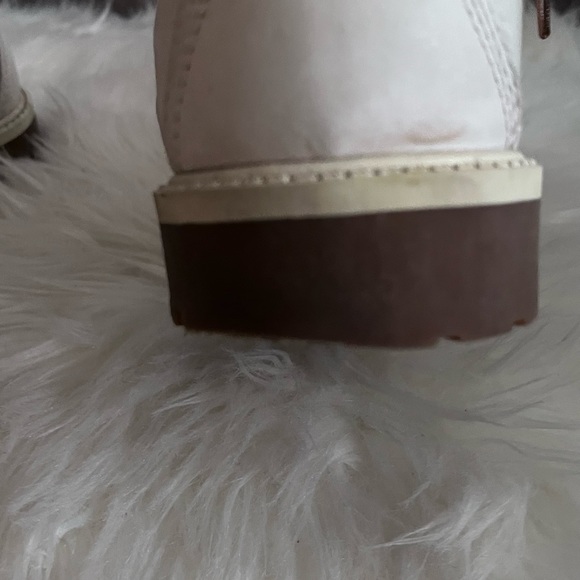 Timberland boots men white suede size 7 with Lambskin hand crafted leather lace - Picture 6 of 8
